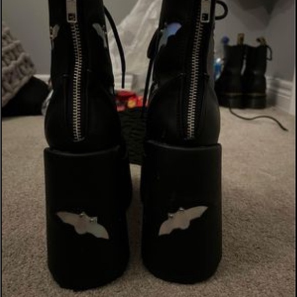 DEMONIA "Camel-201" Ankle Boots - Black/Silver - Picture 3 of 3